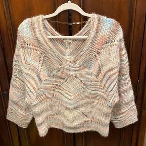 Soft fuzzy marled sweater size small